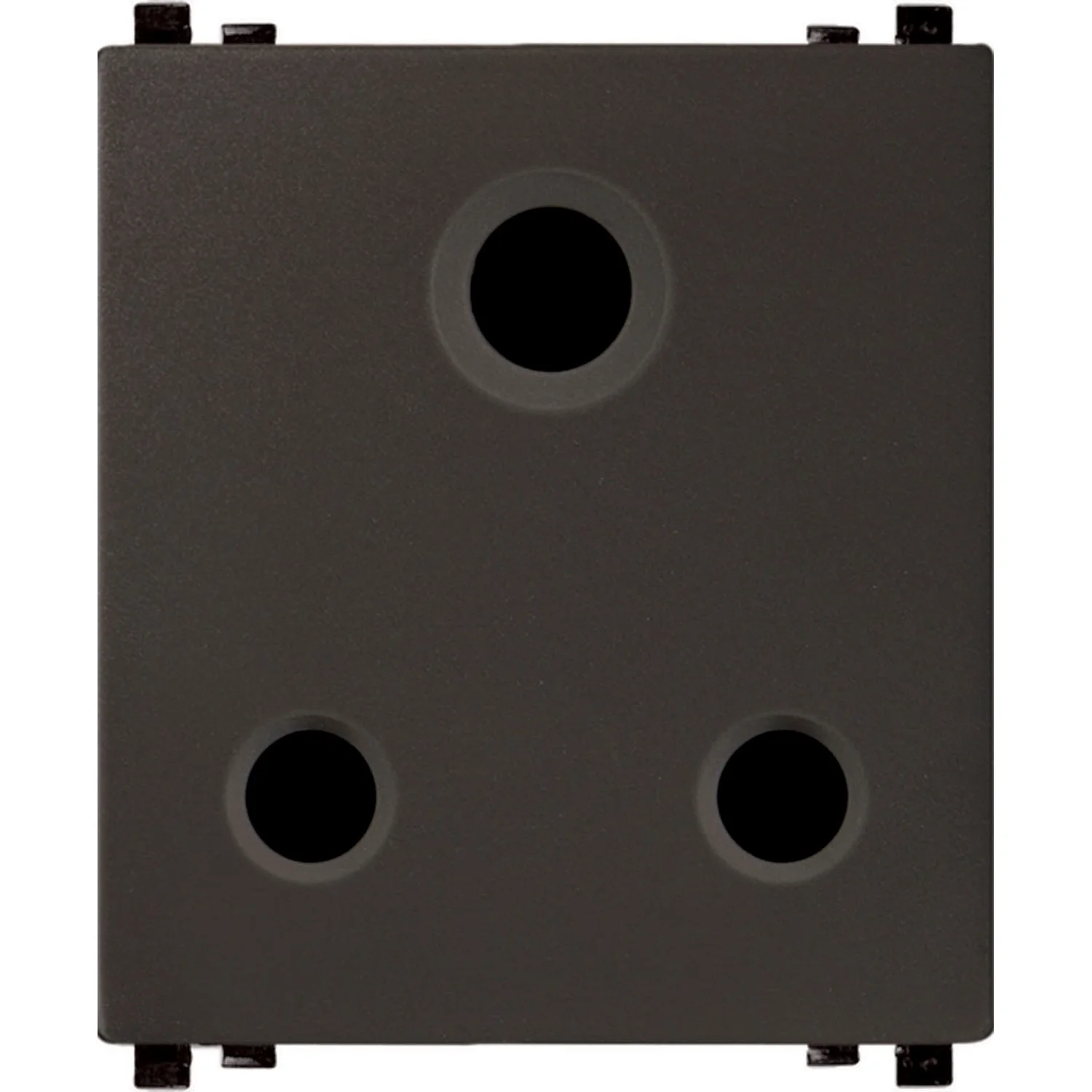 ZENcelo Dark Grey 3 Pin Socket 25 A 2 Module With Safety Shutter IN84225(BZ)