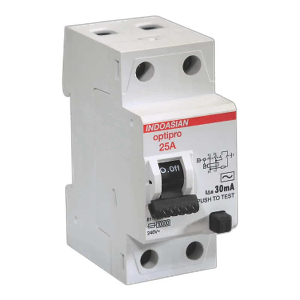 Indoasian Optipro RCCB 25 A 2 Pole 10 kA 300 mA Type AC 811712