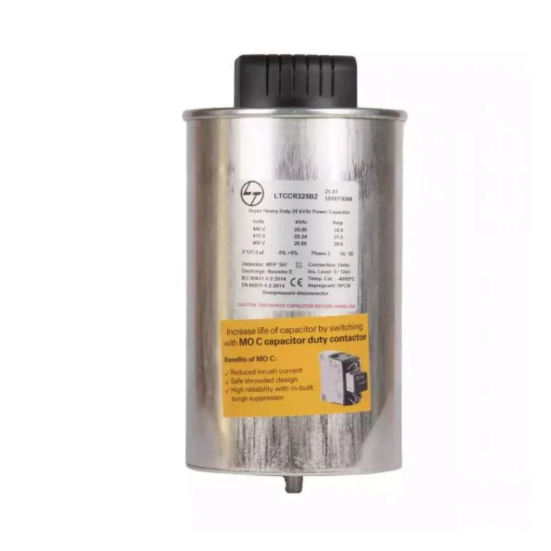 L&T Switchgear  10 kVAr 440V AC 3 Phase  Super Heavy Duty Cylindrical Capacitor LTCCR-10