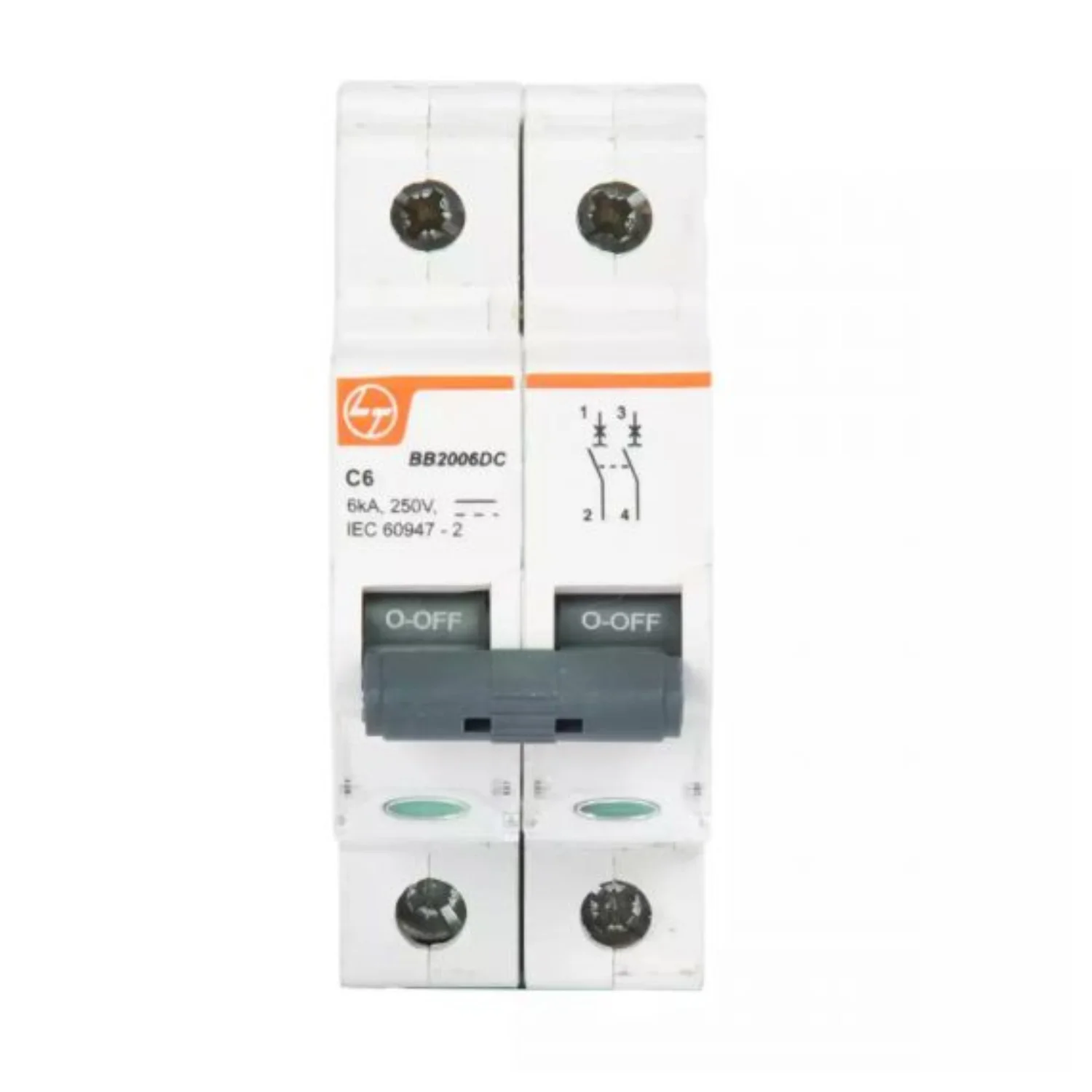 L&T Exora DC MCB 63 A 2 Pole 6 KA MCB BB2063DC