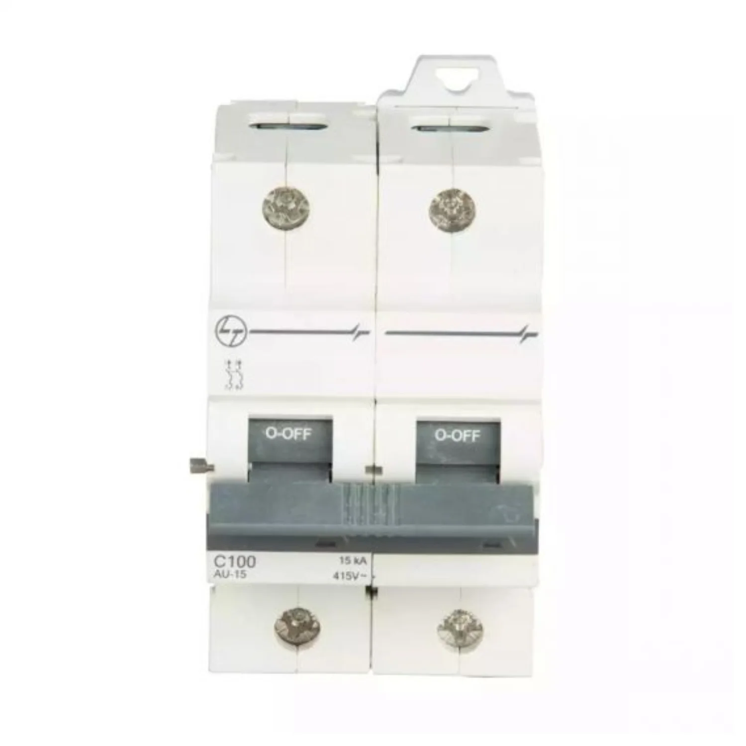 L&T Switchgear Exora MCB 125 A 2 Pole 15 kA D-Curve MCB AU15S21253D