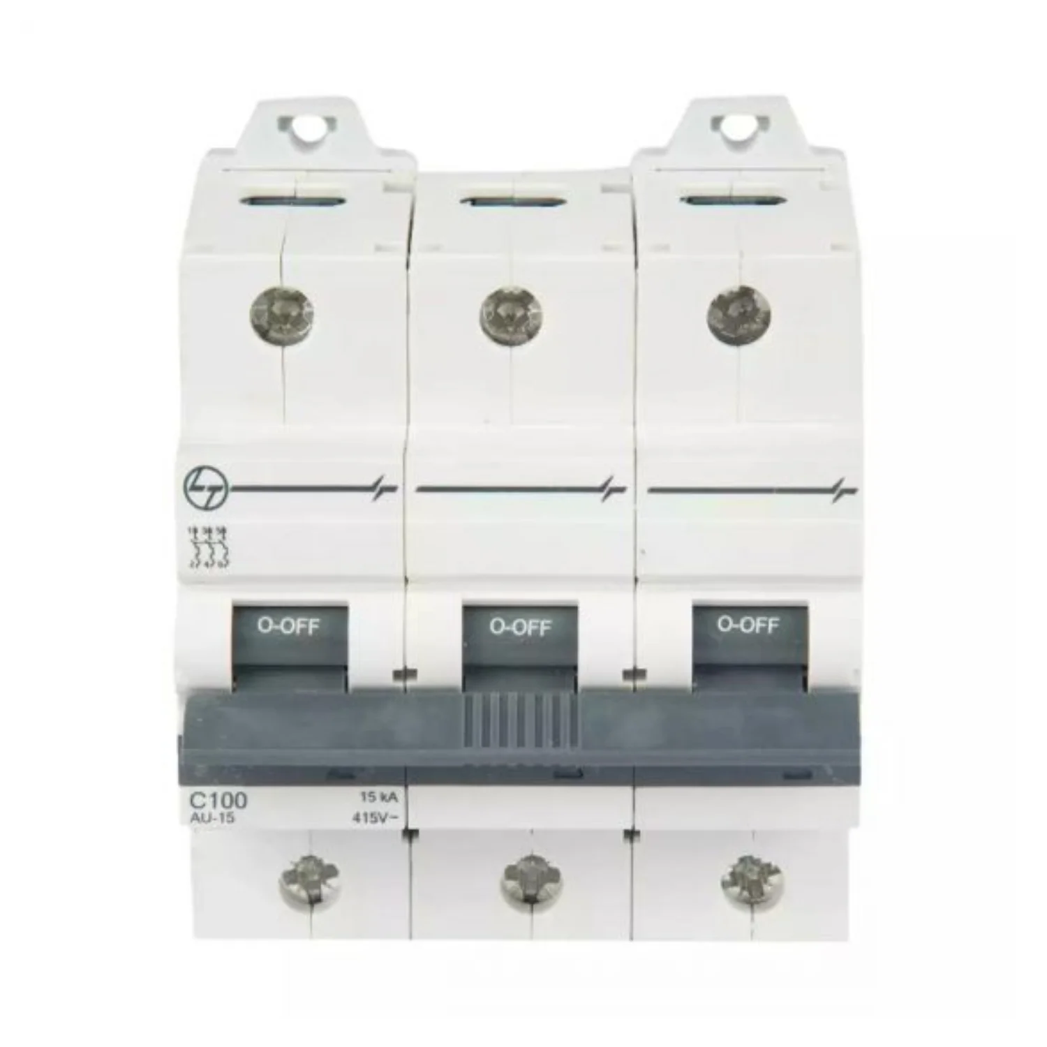L&T Switchgear Exora MCB 100 A 3 Pole 15 kA C-Curve MCB AU15S31003C
