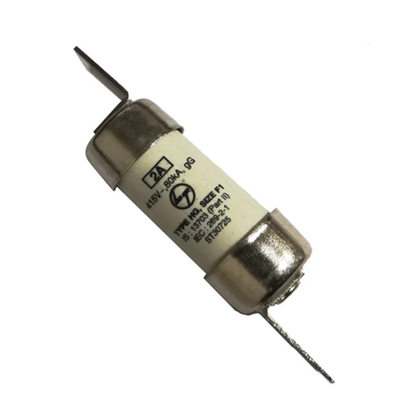 L&T HG HRC Fuse Link 2 A 415 V AC Bolted Type 80 kA Offset Staggered Size F1 ST30725