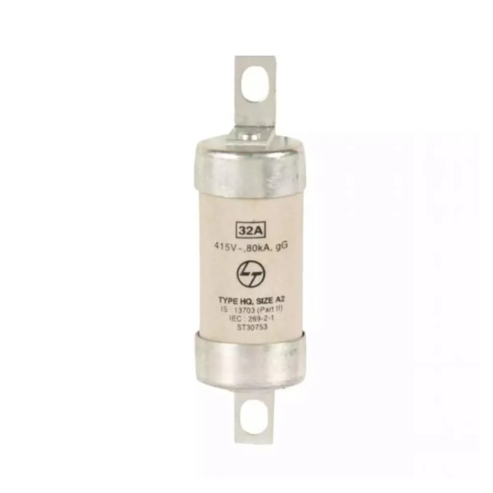 L&T HQ HRC Fuse Link 4 A 415 V AC Bolted Type 80 kA Offset Tag Size A2 ST30747