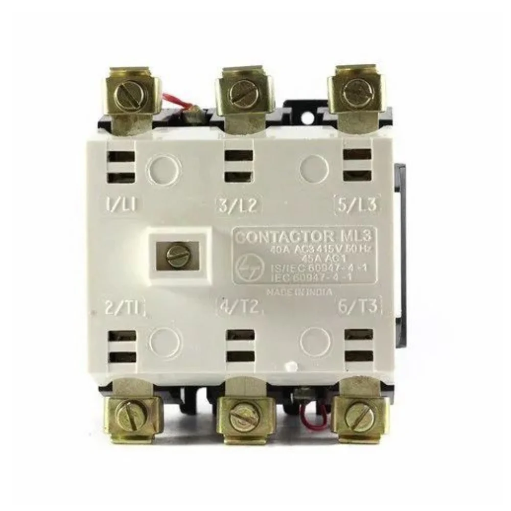 L&T Switchgear ML 3 Power Contactor 40 A 3 Pole 240 V AC 2 NO + 2 NC AC3 Duty SS90721BOOO