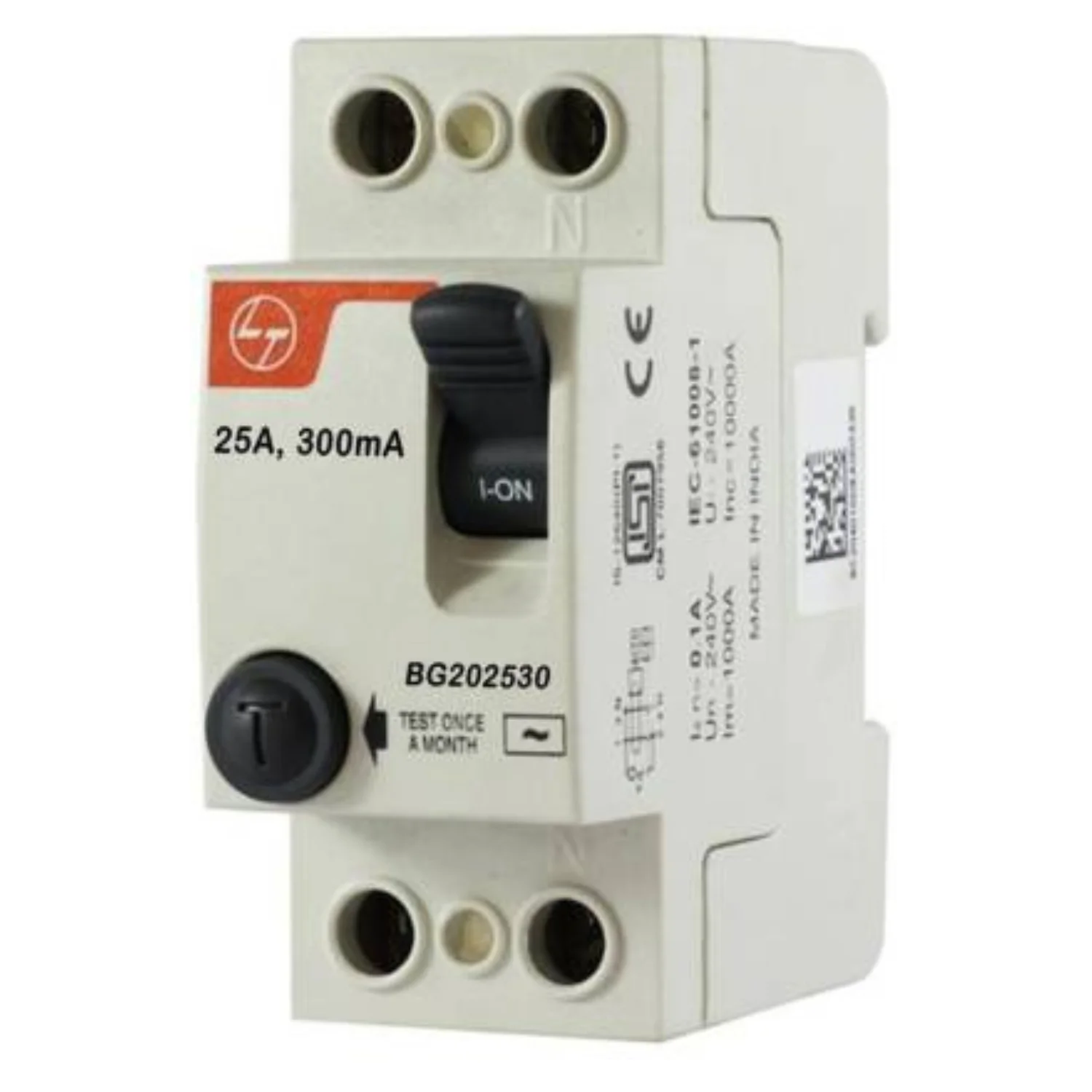 L&T Exora RCCB 63 A 2 Pole 300 mA BG206330