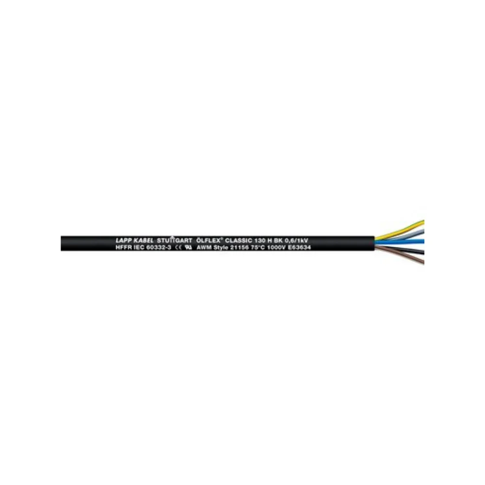 Lapp Olflex Classic 130 H BK 06/1 kV 1.5 sq.mm 18 Core Copper Flexible Cable Black HFFR (Halogen Free Flame Retardant) 1123424