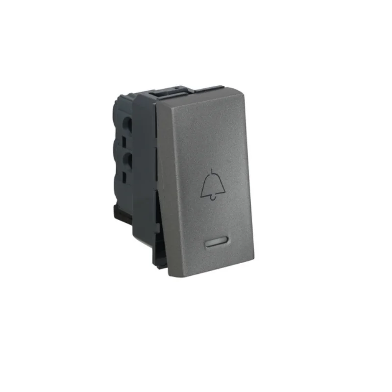 Legrand Arteor Magnesium SP Bell Push Switch 6 A 1 Module 1 Way With Indicator 5736 14