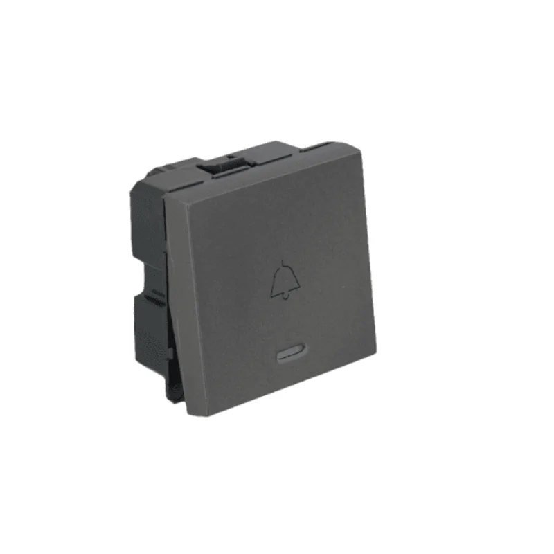 Legrand Arteor Magnesium SP Bell Push Switch 6 A 2 Module 1 Way With Indicator 5736 60