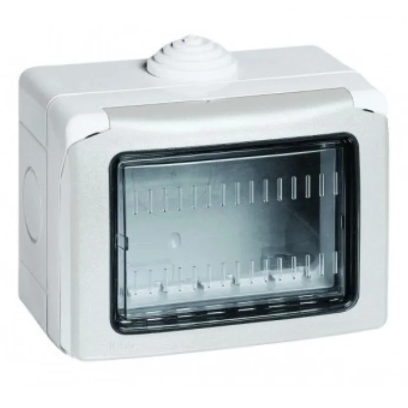 Legrand Arteor Grey Plexo Box / Waterproo& f Box Adaptor 3 Module With PVC Membrane IP 55 6806 13