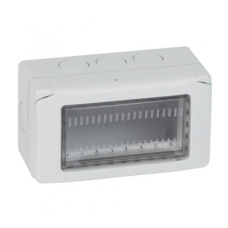 Legrand Arteor Grey Plexo Box / Waterproof Box & Adaptor 4 Module With PVC Membrane IP 55 6806 14
