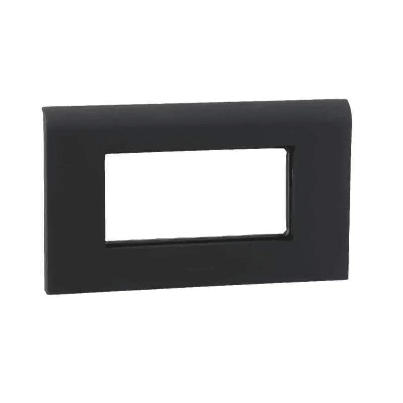 Legrand Myrius 4 Module Black PVC Cover Plate 673224