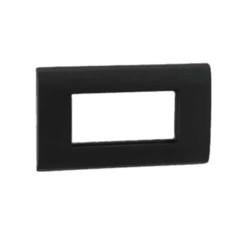 Legrand Myrius 4 Module Black PVC Cover Plate 673234