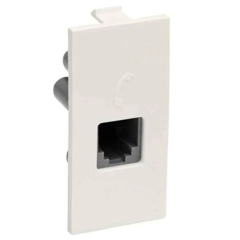 Legrand Britzy White Computer Outlet RJ 45 (Cat 6) 1 Module Single Jack 6734 45