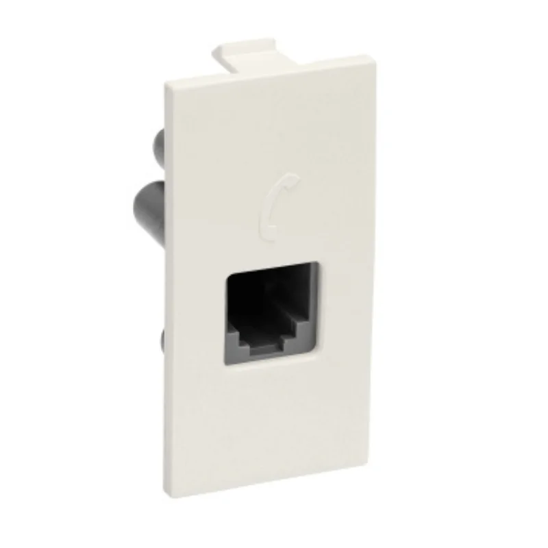 Legrand Britzy White Telephone Outlet RJ 11 1 Module Single Jack 6734 41