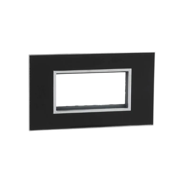 Legrand Arteor 4 Module Mirror Black Cover Plate 575733