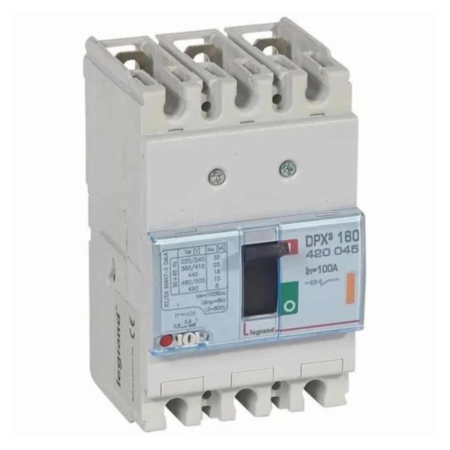 Legrand DPX3 160  63 Amp 3 Pole 16 kA Adjustable O/L & Fixed S/C Settings Thermal Magnetic Trip Unit MCCB 4200 03