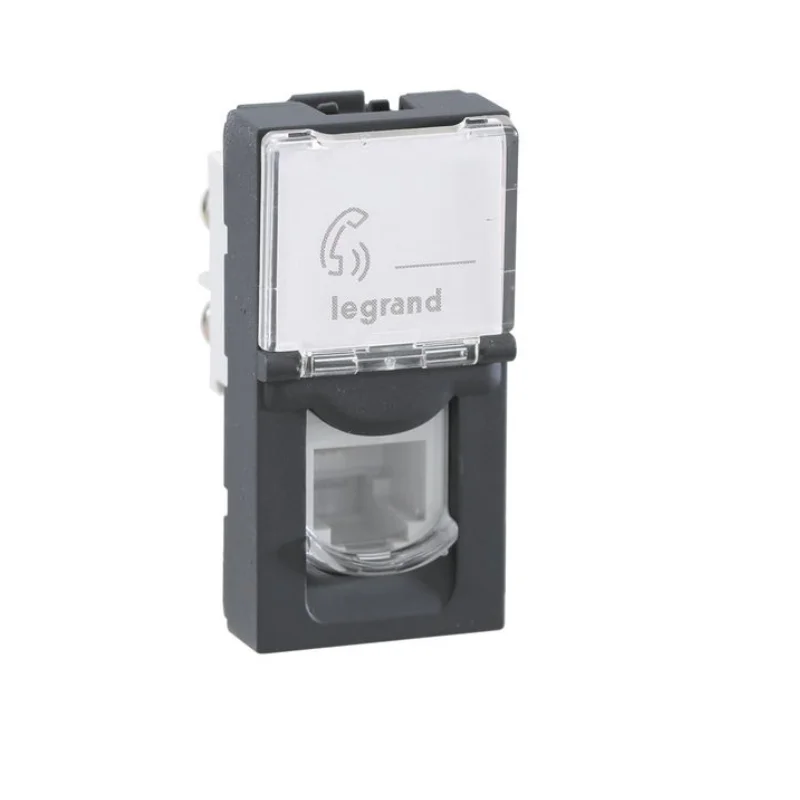 Legrand Lyncus Chic Grey Telephone Socket RJ 11 1 Module Double Jack 6774 62