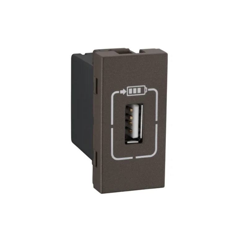 Legrand Lyncus Chic Grey USB Charger Socket 1500 mA 1 Module Type A 6774 91