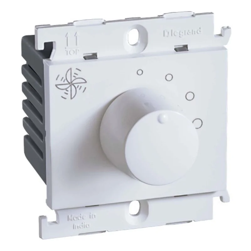 Legrand Mylinc White Fan Regulator 100 W 2 Module 4 Step 6755 30