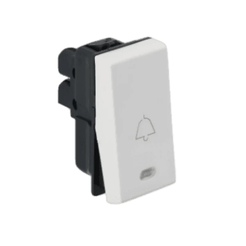 Legrand Myrius White Bell Push Switch 6 A 1 Module With Indicator 6730 21