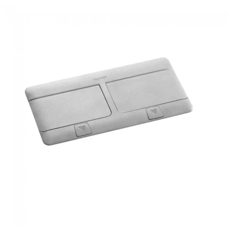 Legrand 8 Module Flush Mounting Matt Aluminium Pop Up Box 054013