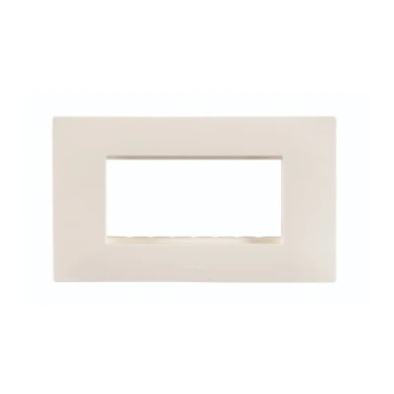 Legrand Lyncus 4 Module Classic White Cover Plate With Frame 677504
