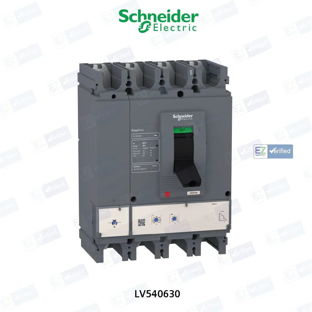 Schneider Electric EasyPact CVS LV540630 MCCB 400 Amp 4 Pole 36 kA Electronic / Microprocessor