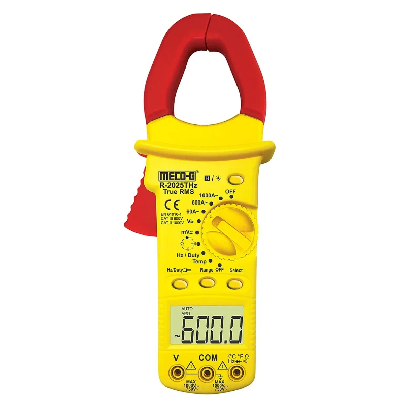 MECO-G R-2025THZ 3â…š Digital Clamp Meter With Frequency, Capcitance, Temperature 750 V AC, 1000 V DC, 1000 A AC, 60MÎ©, 60 MHz, 20mF