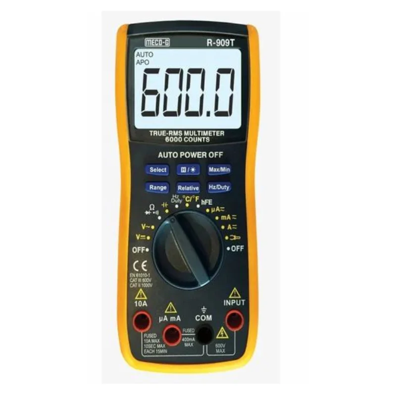 MECO-G R-909T 3Ã¢â€¦Å¡ True RMS Digital Multimeter 750 V AC 1000 V DC 10 A AC R-909T