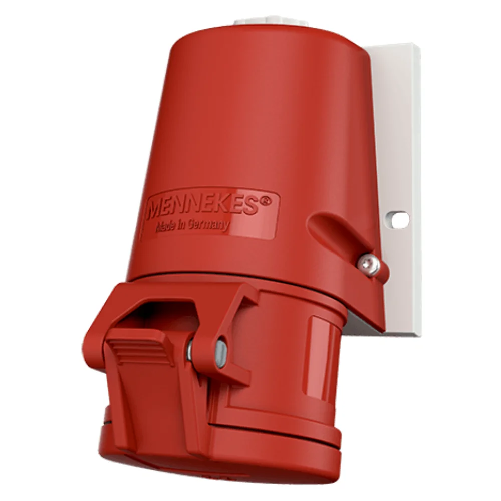 Mennekes CEE Receptacle 32 A 3 Pole+N+E  IP 44 400 V 6H Wall Mounted 27008