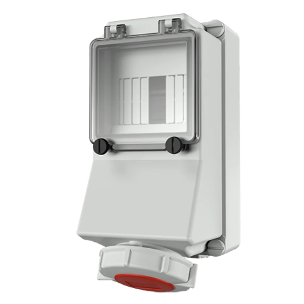 Mennekes CEE Receptacle 32 A 5 Pole IP 67 6H 400 V Receptacle With DIN Rail 7132