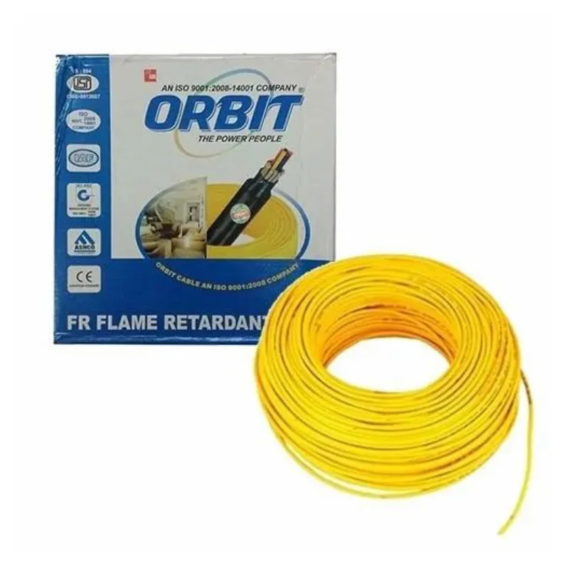 Orbit 1 sq.mm Single Core Copper Flexible Cable Yellow PVC FRLS (Flame Retardant Low Smoke) ORB1CU1CMSFRLSY