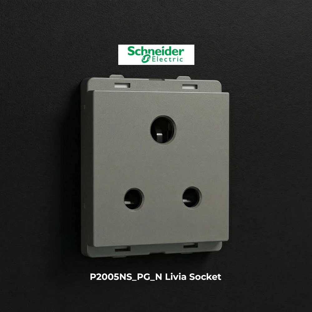 P2005NS_PG_N Schneider Electric Livia Pristine Grey 3 Pin Socket