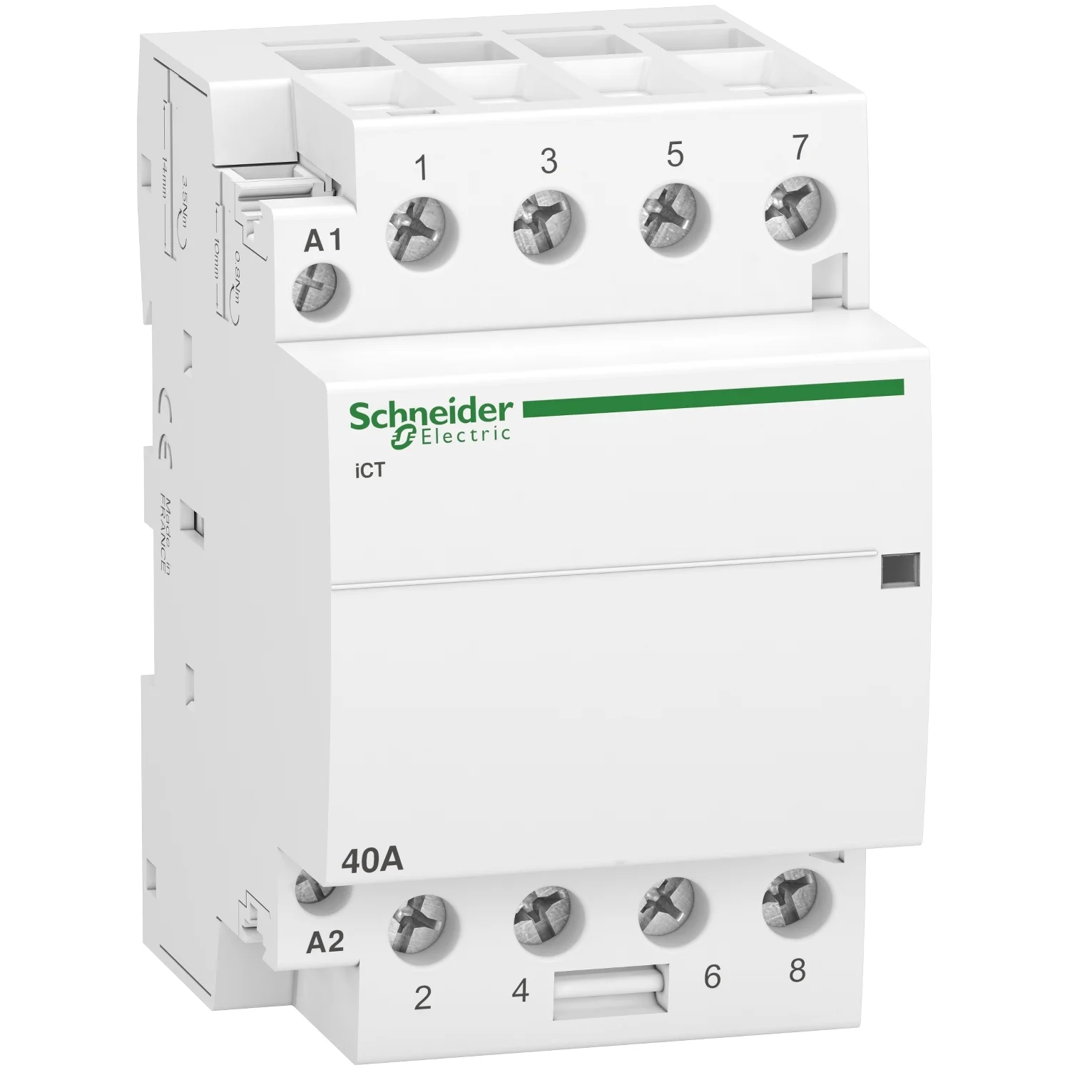 Schneider Electric Acti 9 Contactor 40 A 4 Pole 4 NO Auxiliary Contactor A9C20844