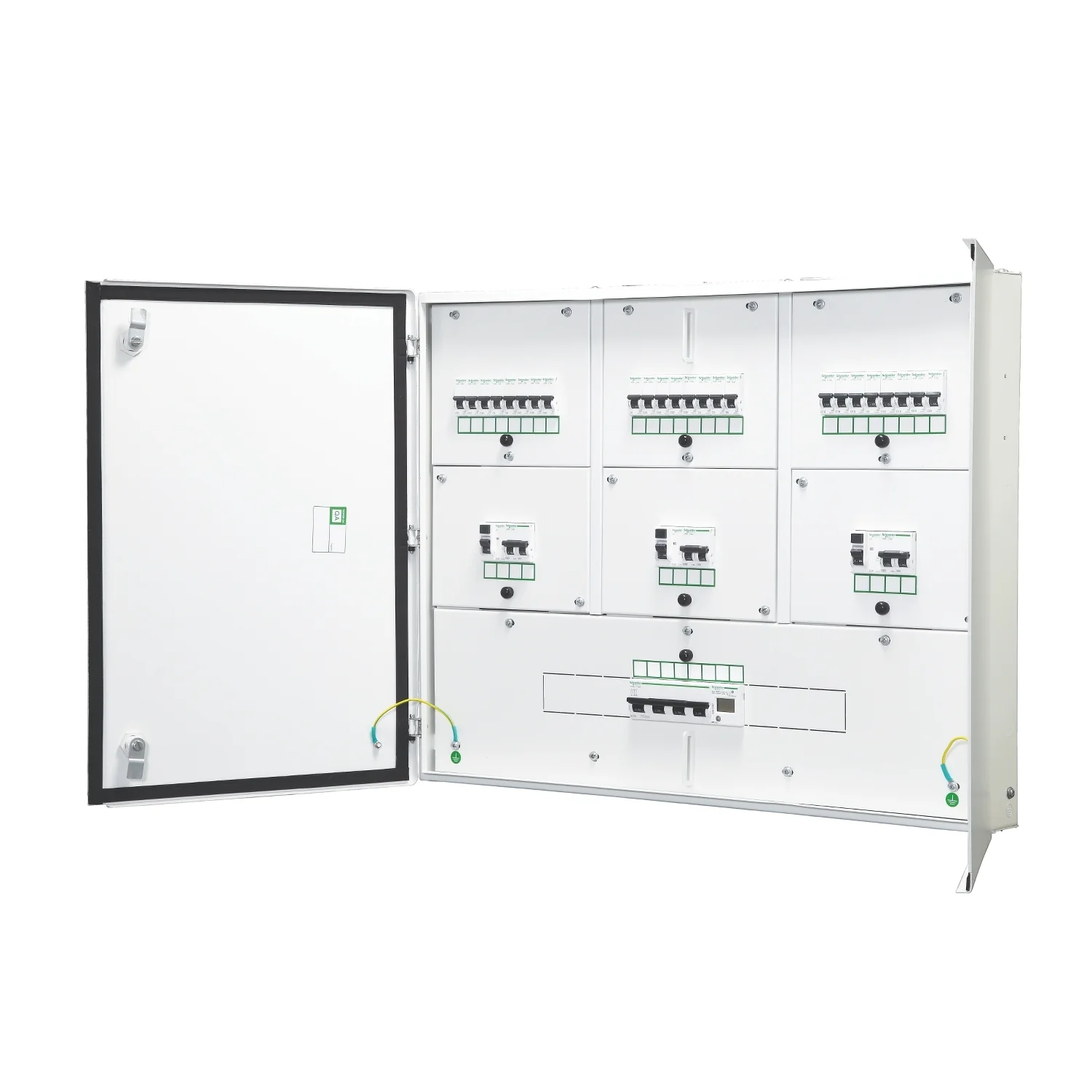Schneider Electric Acti 9 Distribution Board 12 Way 8 IC + 12 SI + 36 + 4 OG Module Phase Segregated Double Door - Metal IP 43 A9HPSG12