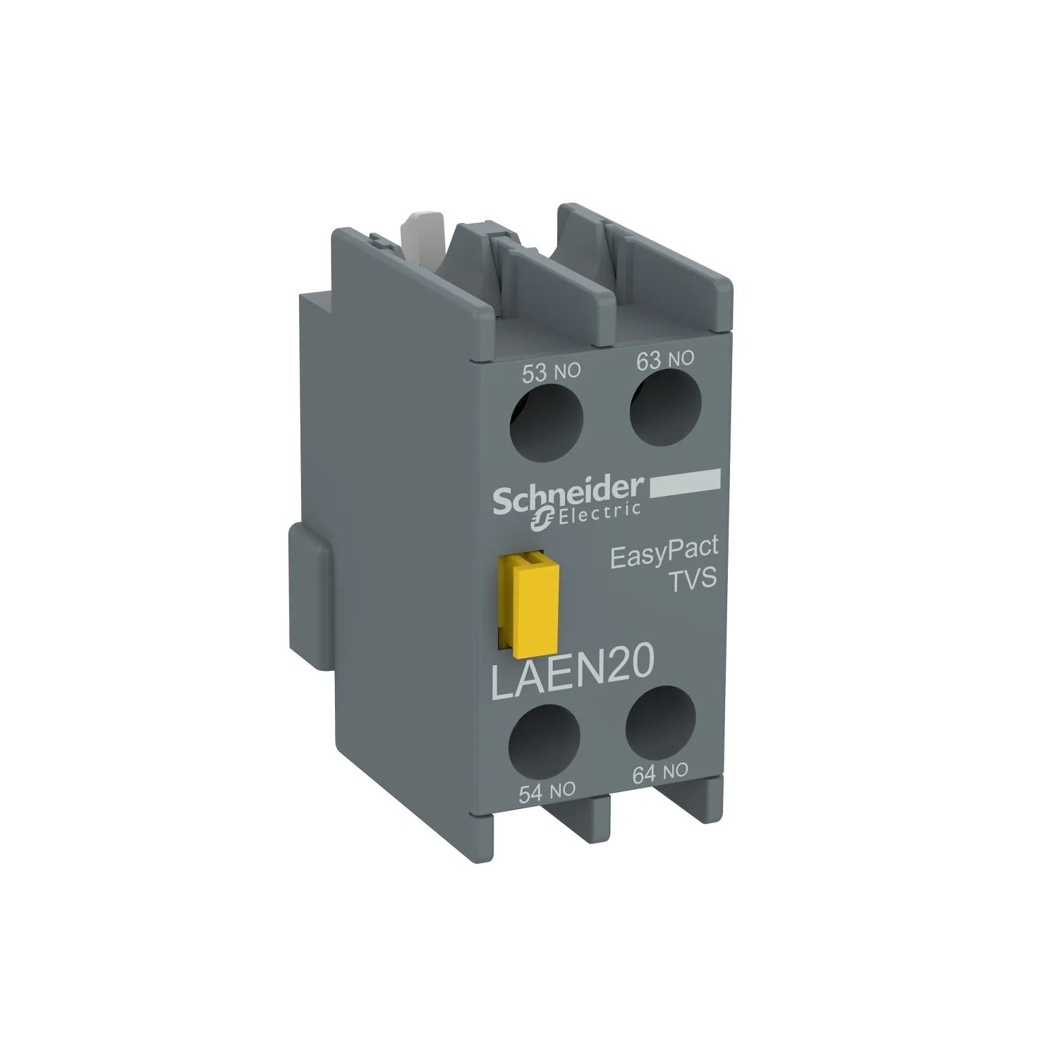 Schneider Electric EasyPact TVS Auxiliary Contact Block 2 NO Suitable For LC1E06 - E630 & LC1E0600 - E95 ETVS Contactor Front Mounting LAEN20