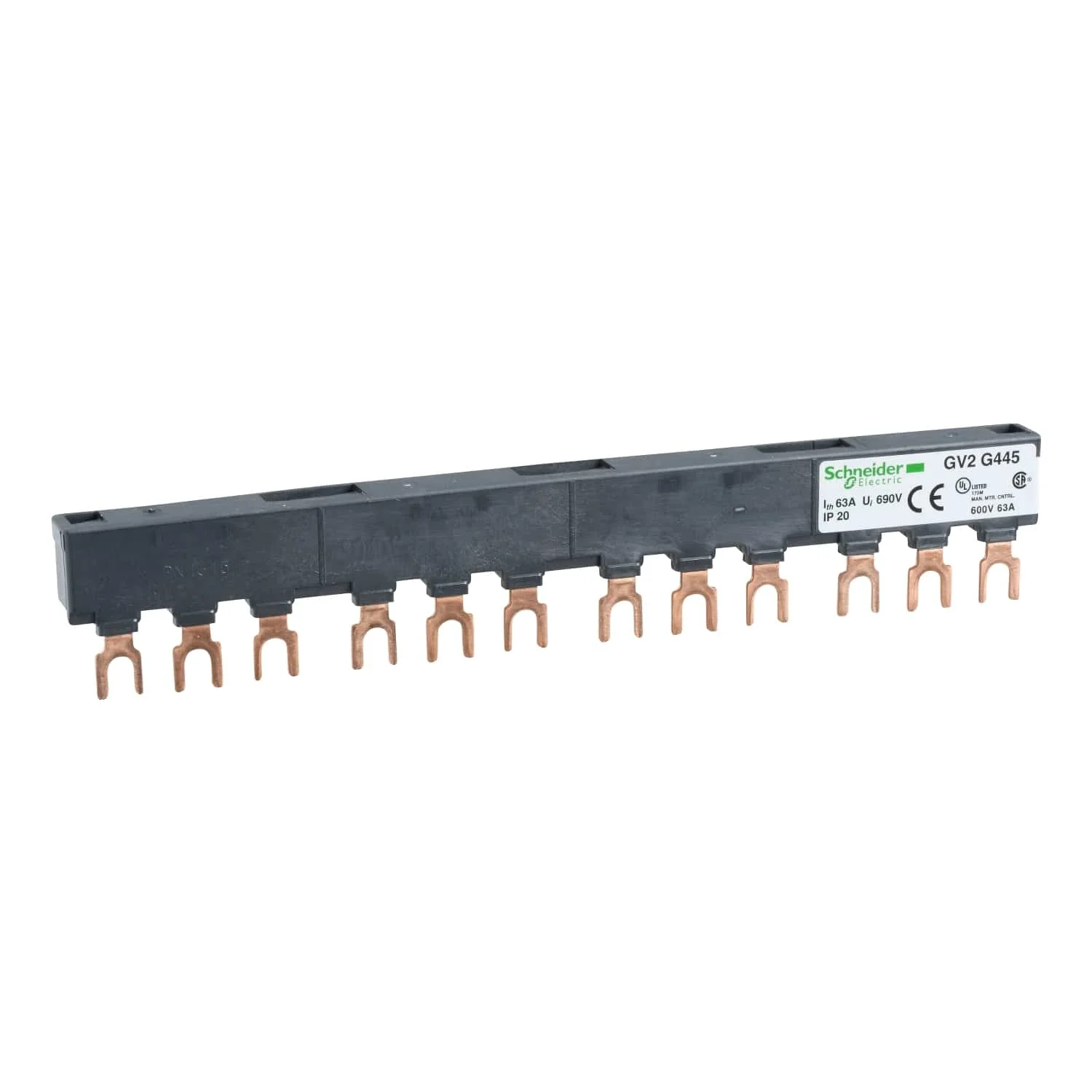 Schneider Electric TeSys Busbar For Parallelling Suitable For LC1 D09 - 18 or D25 - D38 Tesys D 4 Contactor And GV2 Tesys D MPCB GV2G445