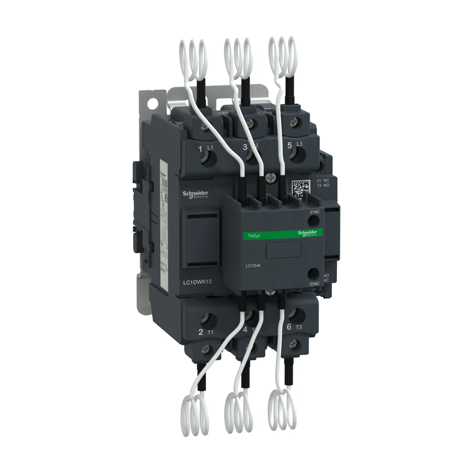 Schneider Electric TeSys Capacitor Duty Contactor 33.3 KVAr 220 V AC 1 NO + 2 NC LC1DPKM7C