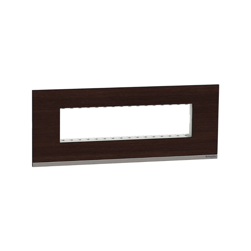 Schneider Electric Unica Pure 8 Module Linear Oak Wood Cover Plate UNPCP8MLWD