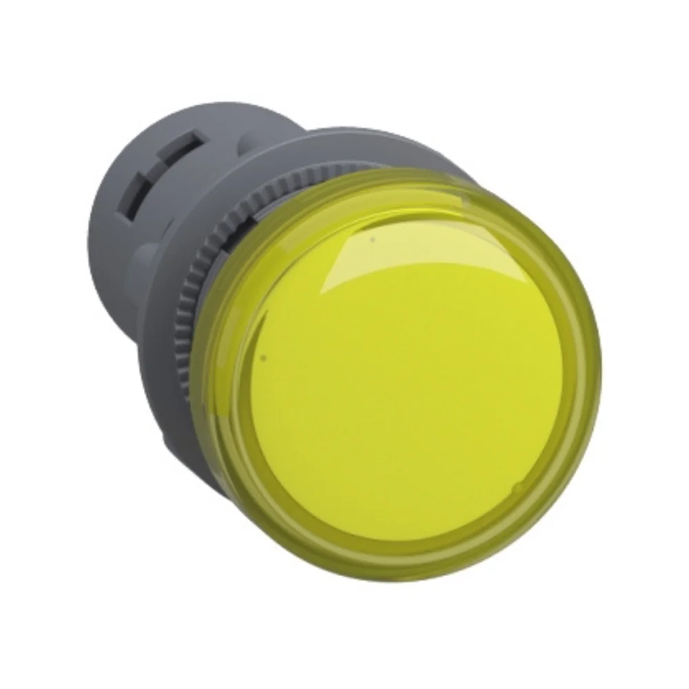 Schneider Electric Easy Harmony XA2 Monolithic Pilot Light 22 mm Yellow 12 V AC/DC Direct Integral LED XA2EVJ8LC