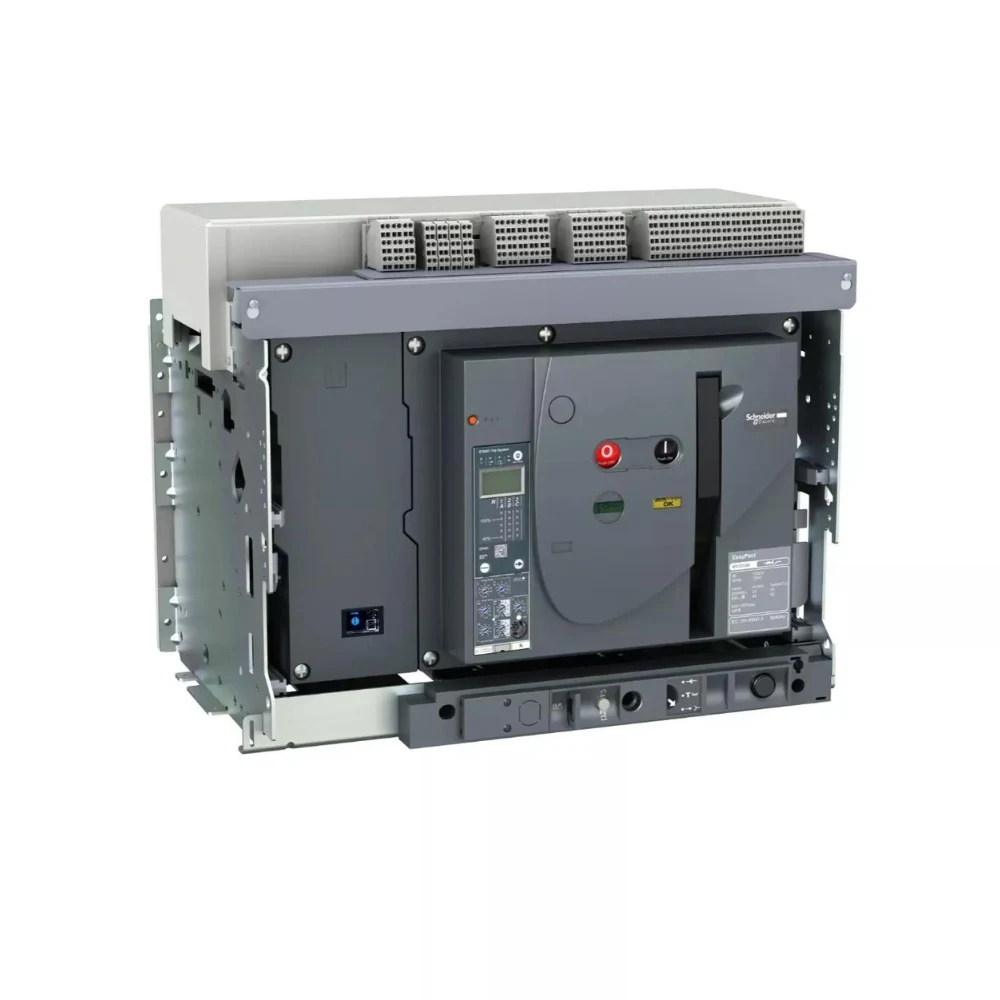 Schneider Electric EasyPact MVS ACB 800 A 3 Pole 50 kA Manual Draw Out Overload Short Circuit & Earth Fault Microprocessor Based ET6L MVS08N3MW6L