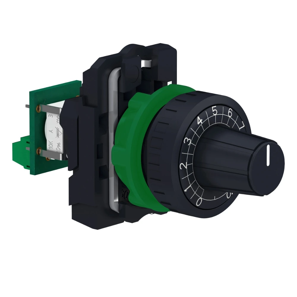 Schneider Electric Harmony XB5 Head and Potentiometer 22 mm Plastic 10K XB5AD912R10K