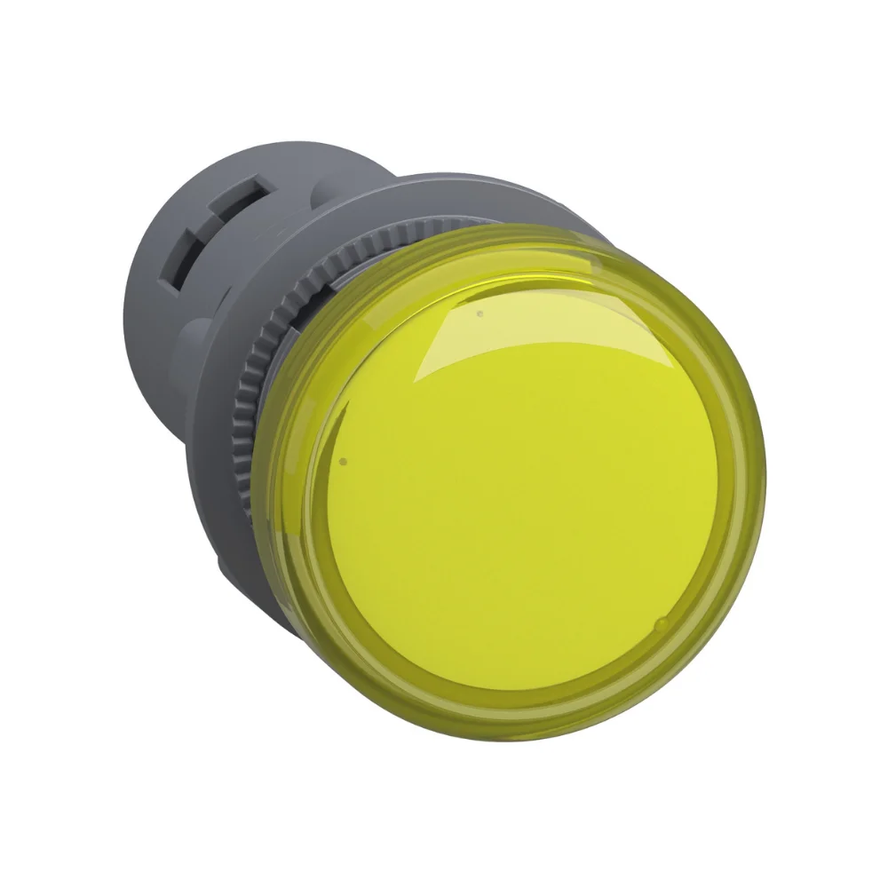 Schneider Electric Easy Harmony XA2 Monolithic Pilot Light 22 mm Yellow 220-230V AC Direct Integral LED XA2EVM8LC