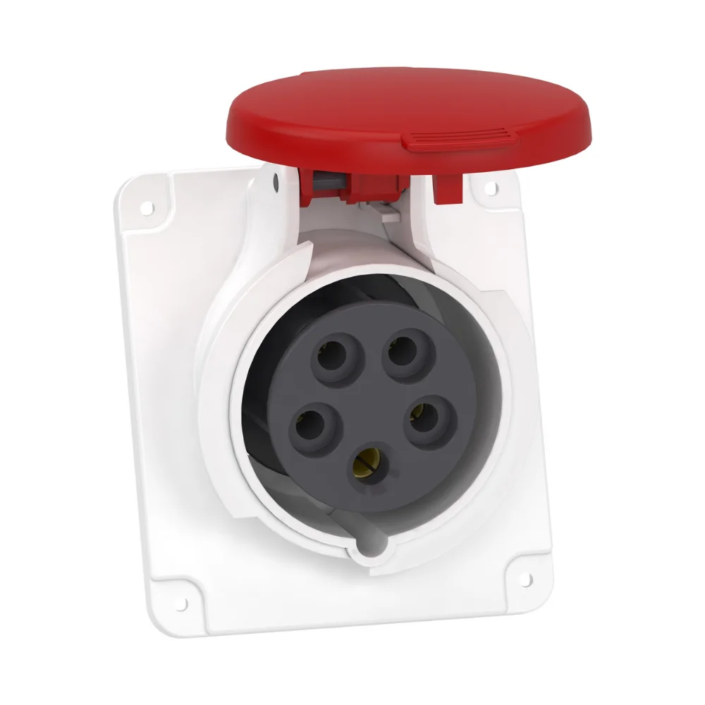 Schneider Electric Pratika Socket 16 A 3 PoleNE Panel Mounted IP 44 380-415 V Screw Type PKF16F435