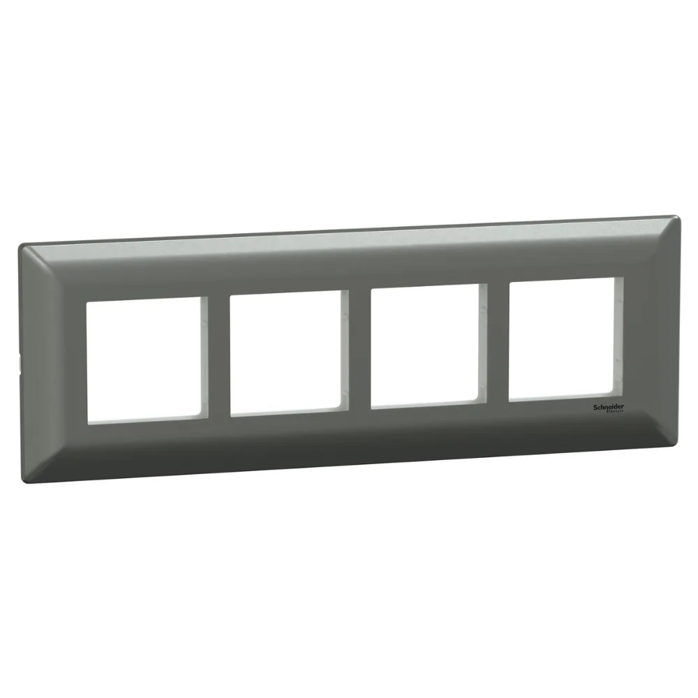 Schneider Electric Livia 8 Module Horizontal Pristine Grey Cover Plate P0708PGN