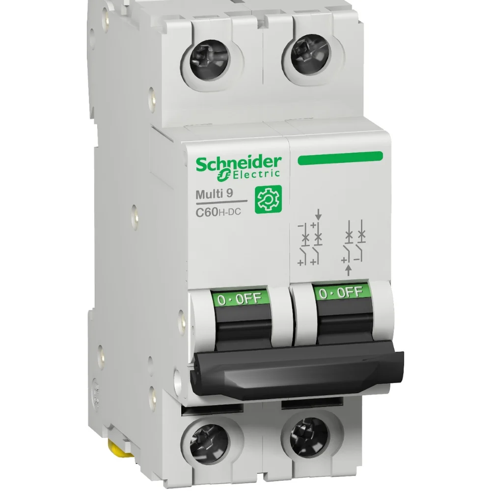 Schneider Electric Multi9 C60H MCB 6 A 2 Pole 10 kA DCurve C60H2P6AD