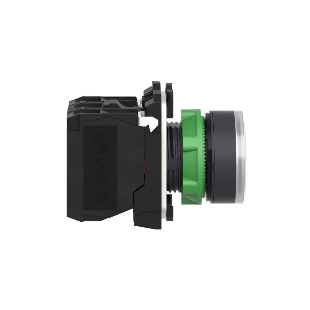 Schneider Electric Harmony Illuminated Push Button 22mm Flush 24 V AC/DC White Spring Return 1 NO  1 NC XB5AW31B5
