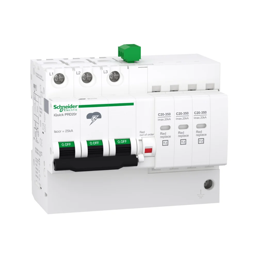 Schneider Electric Acti 9 Surge Protection Device With Inbuilt MCB 3 Pole A9L16296