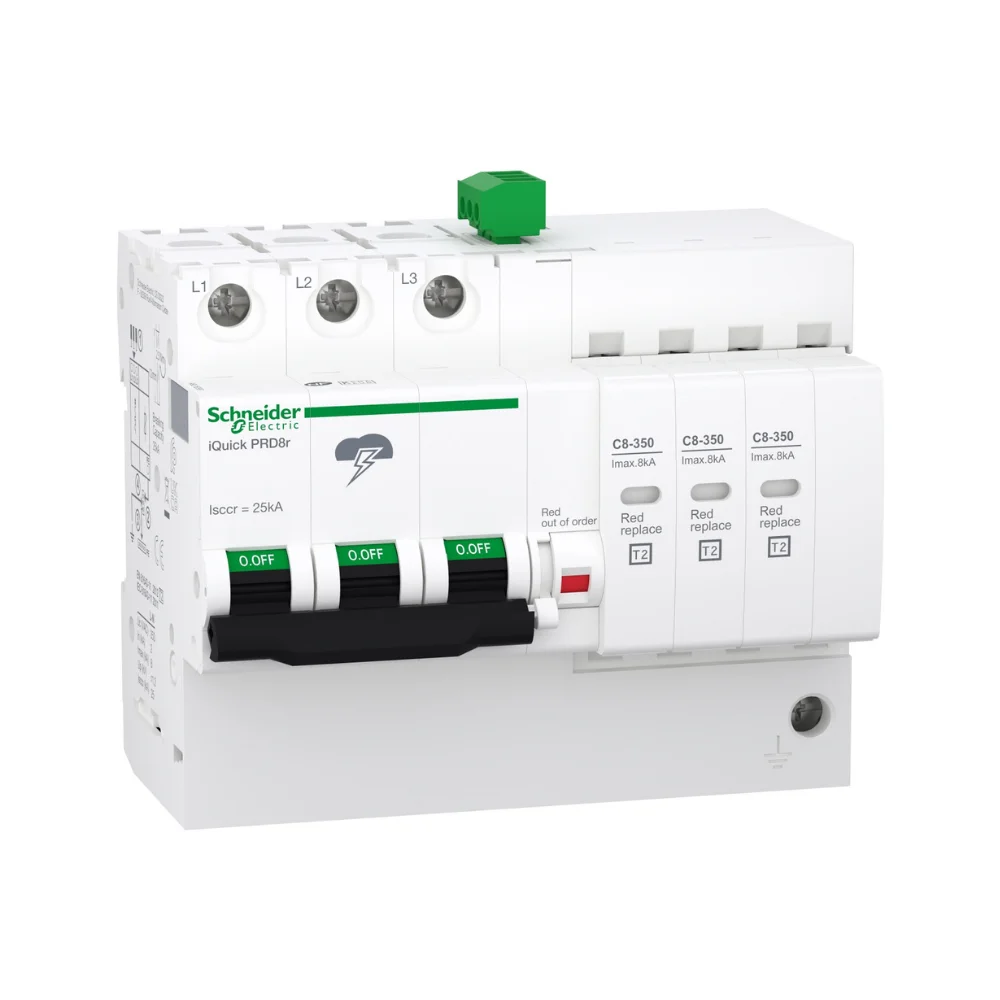 Schneider Electric Acti 9 Surge Protection Device With Inbuilt MCB 3 Pole A9L16299